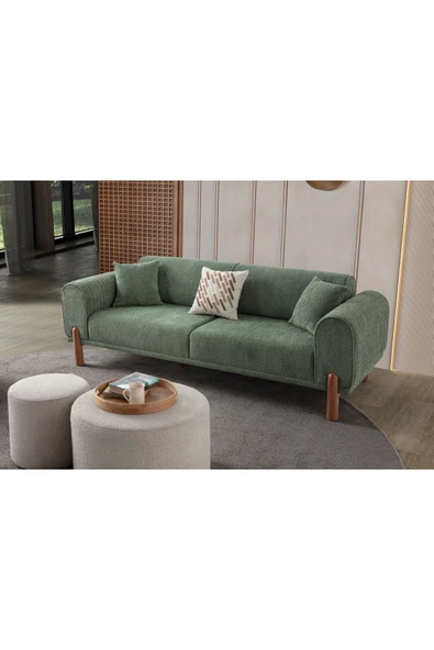 EDSY HOME Armoni 3'lü Koltuk Yeşil - 2