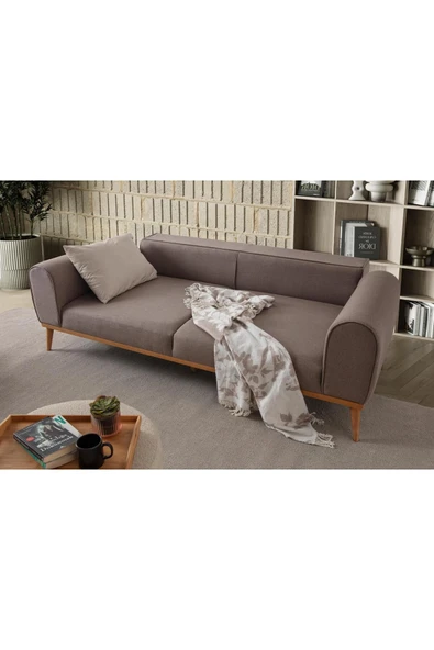 EDSY HOME Rebull 3+1 Koltuk Takımı Kahverengi + Sütlü Kahve - 3