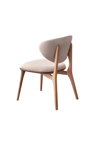 EDSY HOME Ahşap Kaplama Oval 4 Sandalyeli Masa Takımı ( Ayaklar Plastik ) - 8