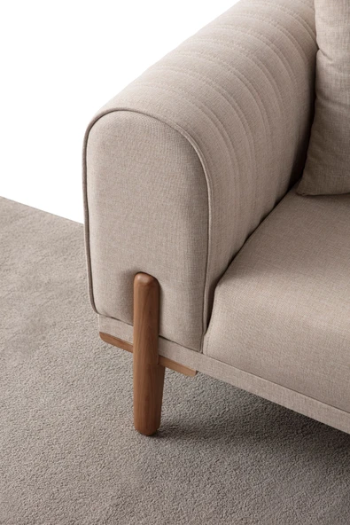 EDSY HOME Galata 3'lü Koltuk Sütlü Kahve - 7