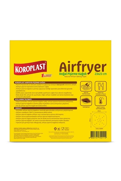 Koroplast Airfryer Doğal Pişirme Kağıdı (XXL Uyumlu) - 2