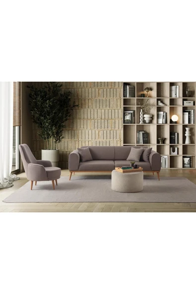EDSY HOME Rebull 3+3+1 Koltuk Takımı Kahverengi - 3