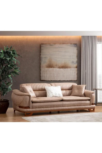 EDSY HOME Palermo 3'lü Koltuk Krem - 3