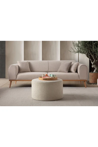 EDSY HOME Rebull 3'lü Koltuk Sütlü Kahve - 2