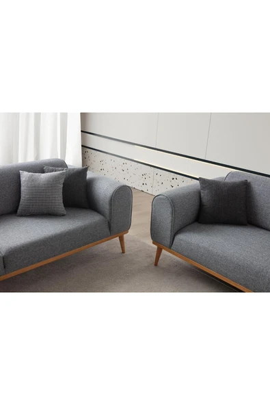 EDSY HOME Rebull 3+3 Koltuk Takımı Gri - 7