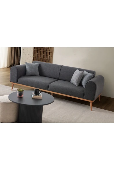 EDSY HOME Rebul 3'lü Koltuk Antrasit - 3