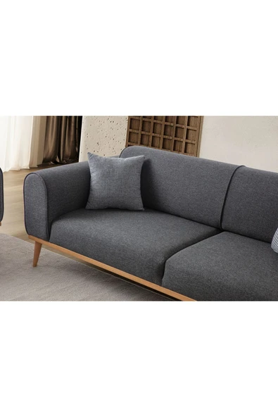 EDSY HOME Rebull 3+3+1+1 Koltuk Takımı Antrasit - 7