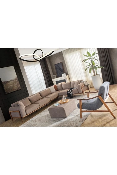 EDSY HOME Lanna Köşe Koltuk Takımı - Resim 3