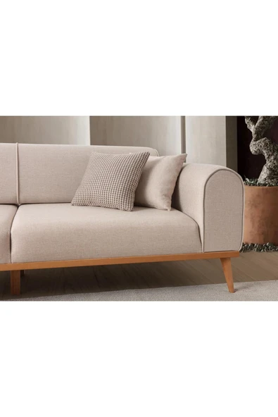 EDSY HOME Rebull 3+3 Koltuk Takımı Sütlü Kahve - Resim 6