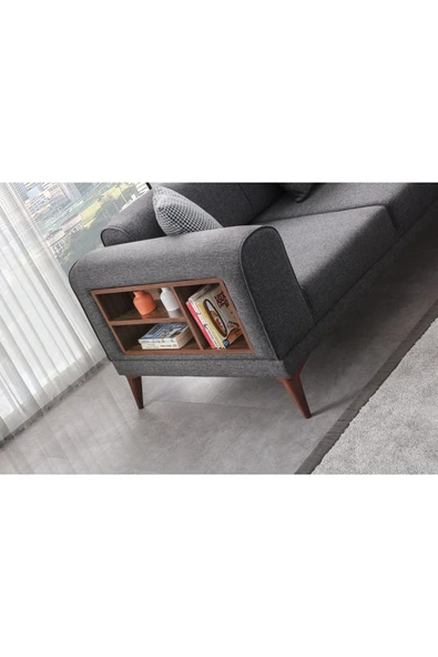 EDSY HOME Drog Köşe Koltuk Takımı Antrasit - Resim 6