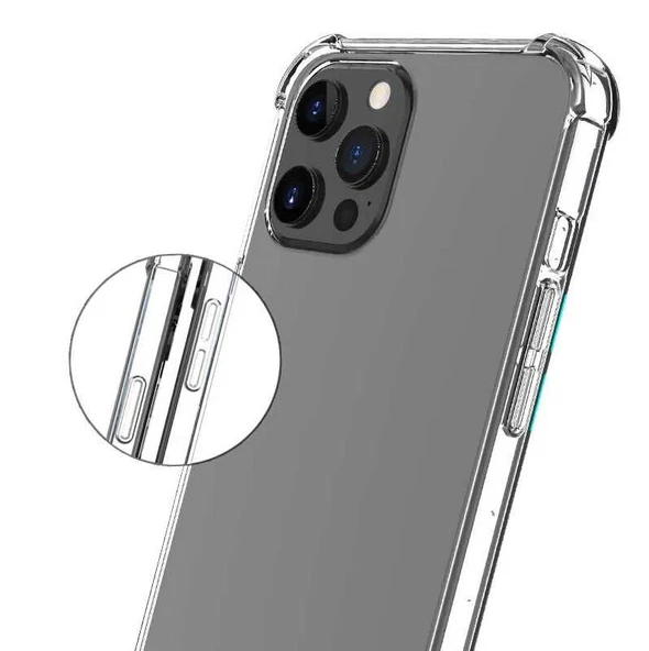 iPhone 14 Pro Uyumlu Darbe Önleyici Sararmaya Dayanıklı Airbag Korumalı Ultra Slim TPU Şeffaf Silikon Kılıf - 6