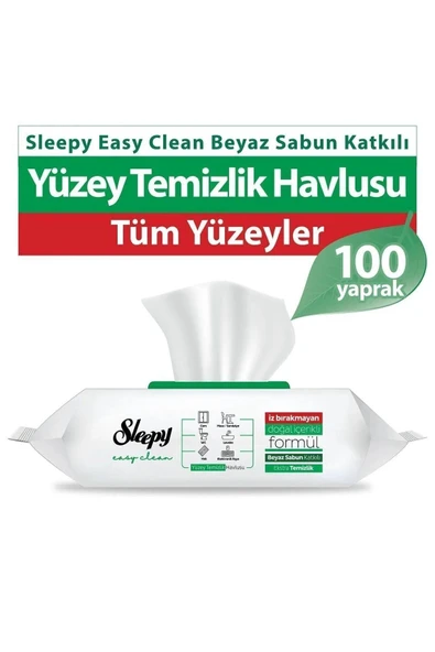 Sleepy Easy Clean Yüzey Temizlik Havlusu 100 Yaprak (5 Li Set) - Resim 2