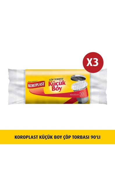 Koroplast Küçük Boy Çöp Torbası 30'lu x 3 Adet