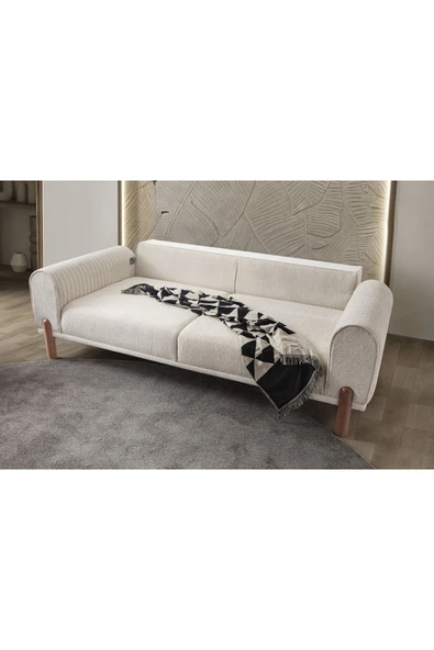 EDSY HOME Armoni 3+3 Koltuk Takımı Krem - 4