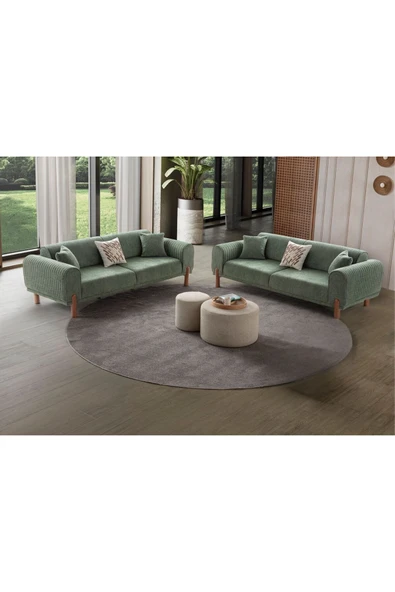 EDSY HOME Armoni 3+3 Koltuk Takımı Yeşil - 2