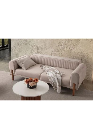 EDSY HOME Galata 3+3+1 Koltuk Takımı Sütlü Kahve - 3