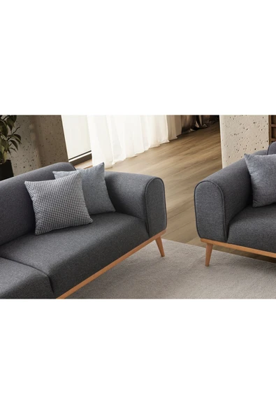 EDSY HOME Rebull 3+3 Koltuk Takımı Antrasit - 8