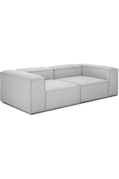 EDSY HOME Mira 2 Modüler İkili Koltuk (GRİ) Keten Kumaş - 3
