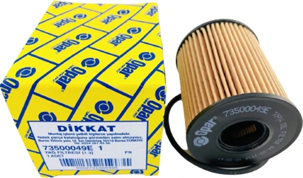 Opar Yağ Filtresi - Fiat Fiorino Euro 4 1.3 D Multijet 16V - (Dizel) Yağ Filtresi 2008-SONRASI Model ürün görseli