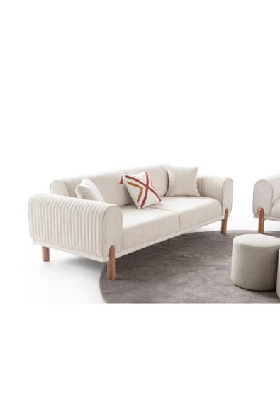 EDSY HOME Armoni 3'lü Koltuk Krem - Resim 6