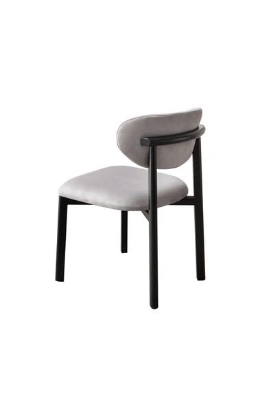 EDSY HOME Mermer Desen Oval 4 Sandalyeli Masa Takımı ( Ayaklar Plastik ) - Resim 7