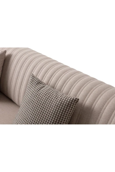 EDSY HOME Galata 3 3 Koltuk Takımı Sütlü Kahve - 6