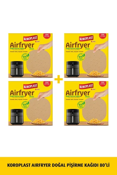 Koroplast Airfryer Doğal Pişirme Kağıdı 1+1 x2