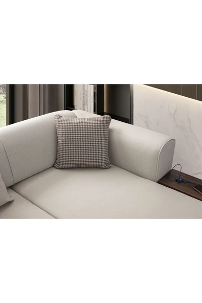 EDSY HOME Drog Köşe Koltuk Takımı Bej - 7