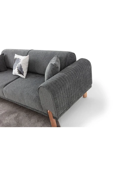 EDSY HOME Armoni 3'lü Koltuk Antrasit - 6