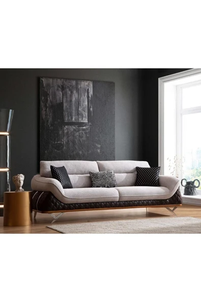 EDSY HOME Loris Koltuk Takımı 3+1 Gri - Resim 3