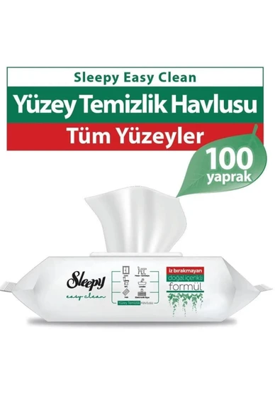 Sleepy Easy Clean Yüzey Temizlik Havlusu 100' Lü X 4 Adet (400 YAPRAK) - Resim 2