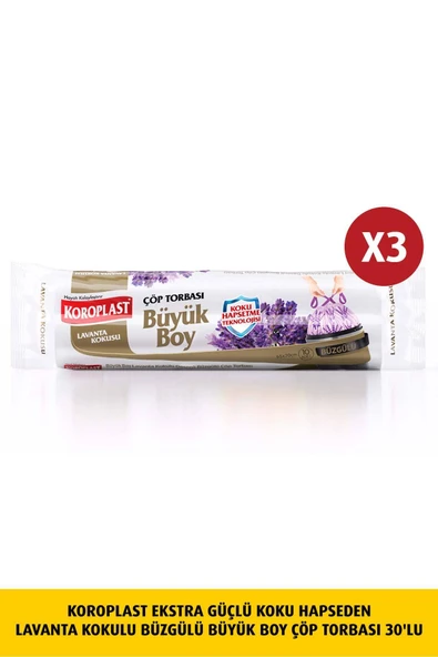 Koroplast Koku Hapseden Lavanta , Büzgülü Büyük Çöp10luX3Ad