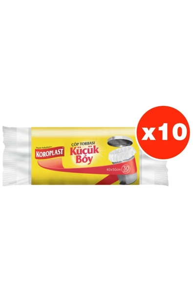 Koroplast Güçlü Küçük Boy 30lu Çöp Torbası X 10 Paket (40*50 Cm)