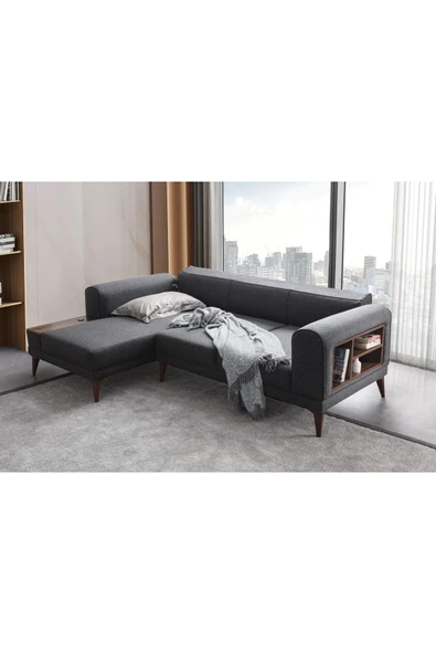 EDSY HOME Drog Köşe Koltuk Takımı Antrasit - 5