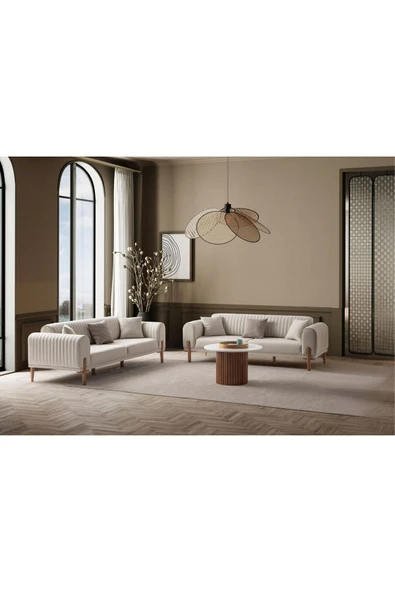 EDSY HOME Galata 3 3 Koltuk Takımı Krem - 2