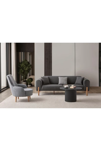 EDSY HOME Galata 3+3+1 Koltuk Takımı Antrasit - 2