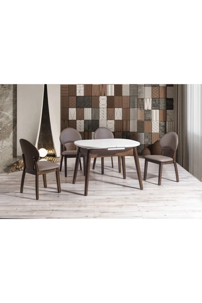 EDSY HOME Sienna 4 Sandalyeli Masa Takımı