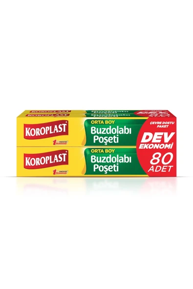 Koroplast Orta Boy Buzdolabı Poşeti 80’li Ekonomik Paket