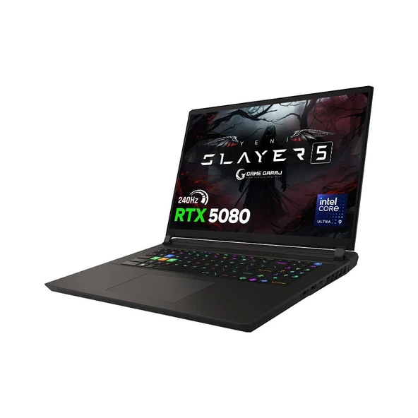 Game Garaj Slayer5 9XL-5080 C3 Intel Ultra 9 275HX 64GB RAM 2TB SSD RTX5080 17" QHD+ IPS 240Hz FreeDOS Gaming Laptop - 3
