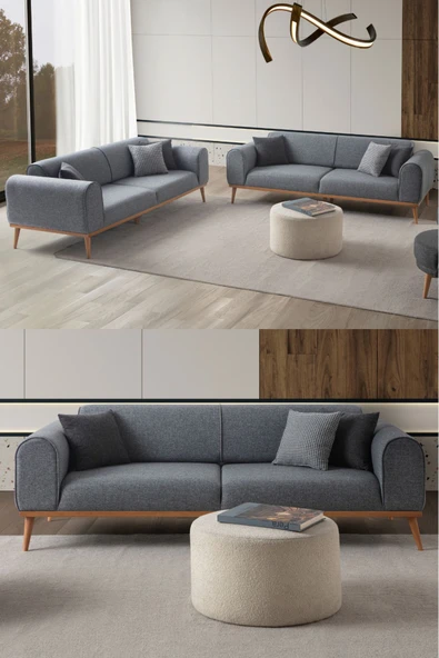 EDSY HOME Rebull 3+3 Koltuk Takımı Gri