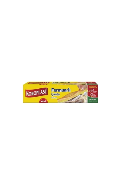 Koroplast Fermuarlı Çanta Orta Boy 20cm*18 Cm