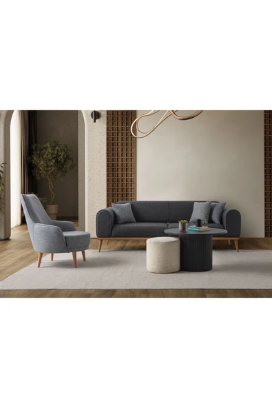 EDSY HOME Rebul 3+1 Koltuk Takımı Antrasit - 2