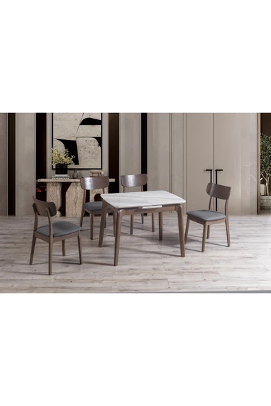 EDSY HOME Adira 4 Sandalyeli Masa Takımı