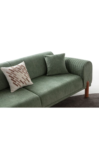 EDSY HOME Armoni 3+3+1+1 Koltuk Takımı Yeşil - 5