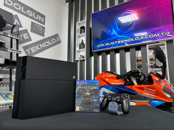 PlayStation 4 Fat 500GB Tek Kol + İnjustice 2 Oyun CD’si (İKİNCİ EL)