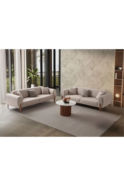 EDSY HOME Galata 3 3 Koltuk Takımı Sütlü Kahve - 2