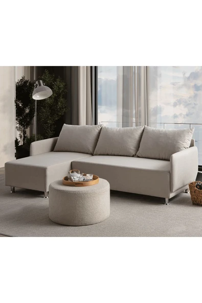 EDSY HOME Mondy Köşe Koltuk Takımı Krem - Resim 3