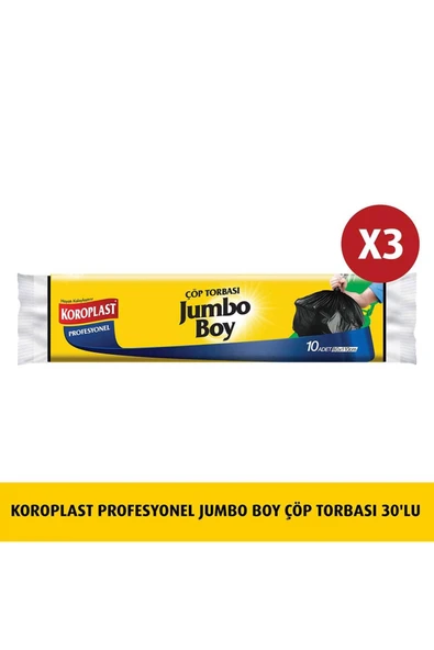Koroplast Profesyonel Jumbo Boy Çöp Torbası 10'lu X 3 Adet