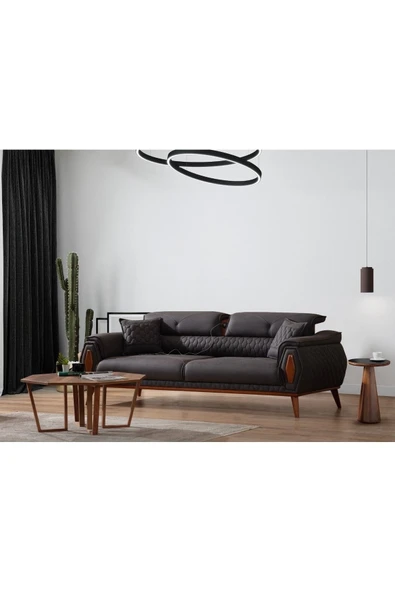 EDSY HOME Elize 3'lü Koltuk Antrasit