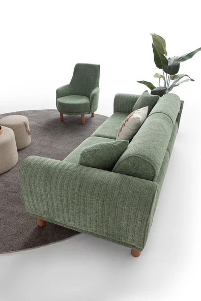 EDSY HOME Armoni 3'lü Koltuk Yeşil - 8